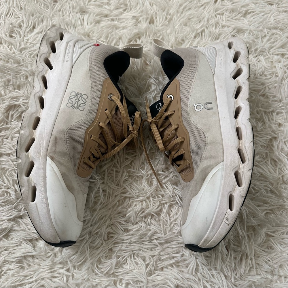 Rare Loewe X On - Cloudtilt 2.0 Running Shoes In Tan Cream Size 11.5 View 6
